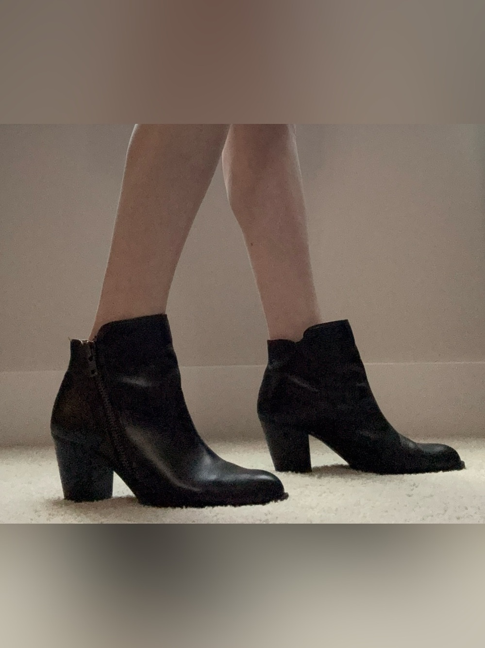 Sofft brand Black Ankle Booties with Block Heel